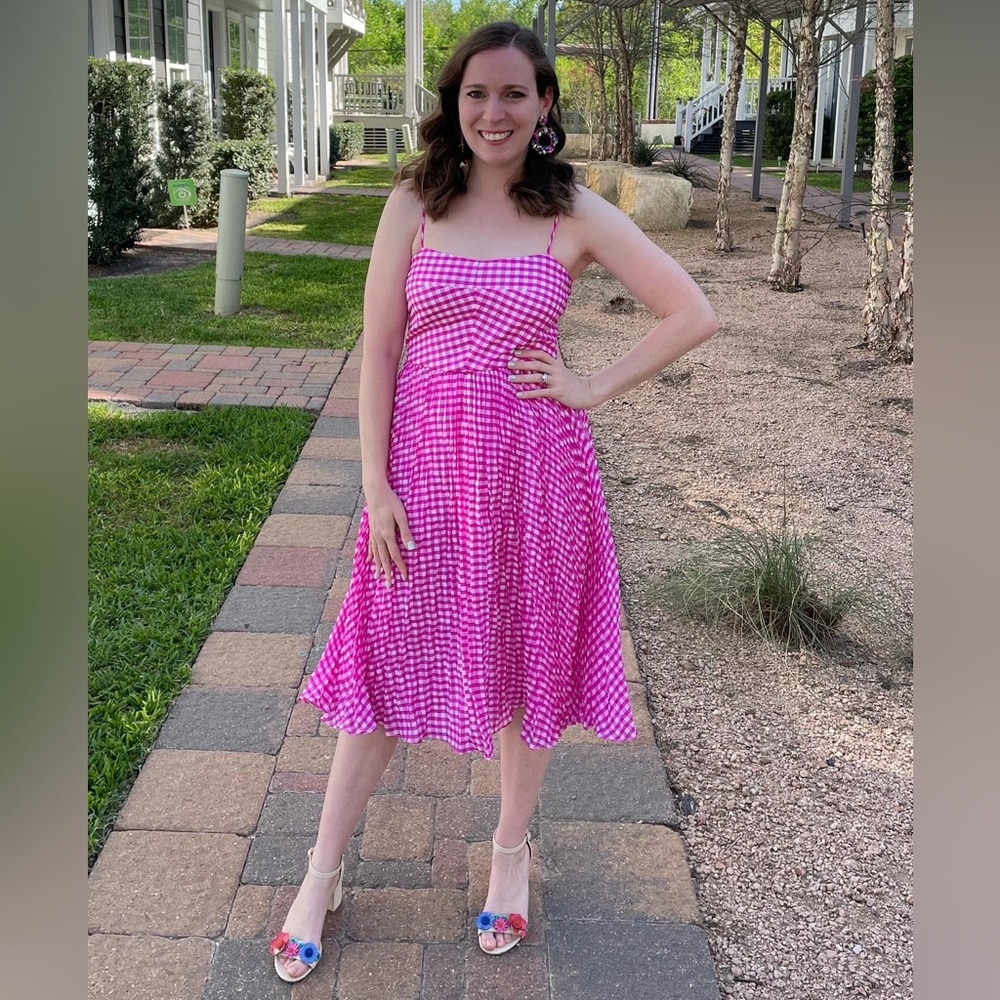 JCrew Pink Gingham Dress